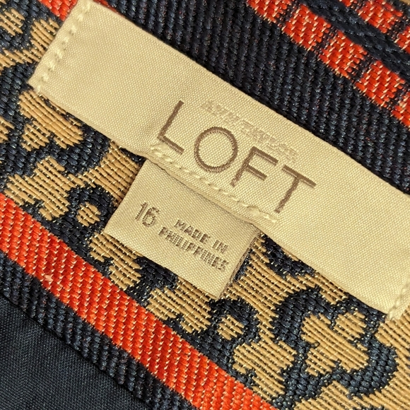 Ann Taylor Loft blue red striped skirt size 16 - Picture 5 of 8